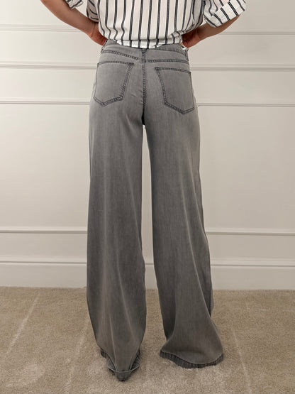 6165 - DENIM PALAZZO IN TESSUTO LEGGERO