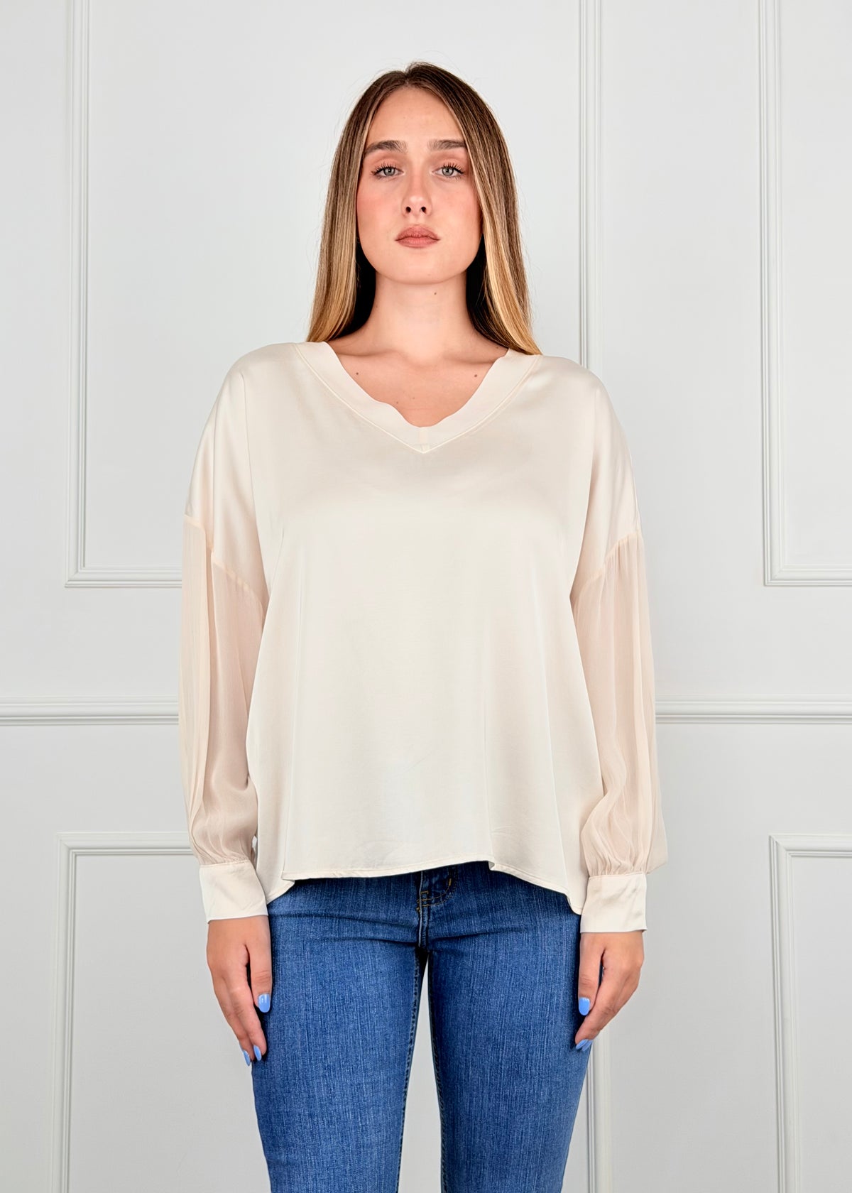 60004WF • BLUSA BIMATERICA SCOLLO A V GIORGIA & J.