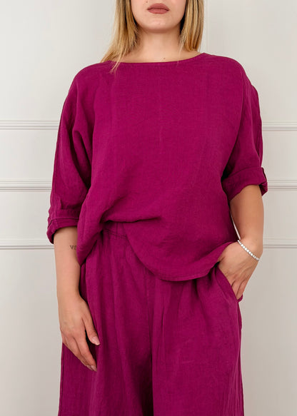 8182 - BLUSA IN LINO