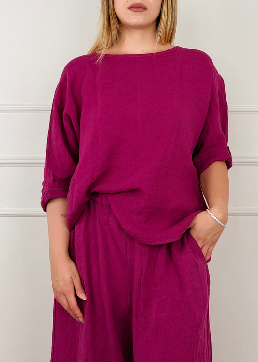 8182 - BLUSA IN LINO