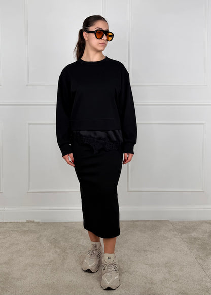 07626MD - FELPA IN SCUBA LEGGERO CON PIZZO