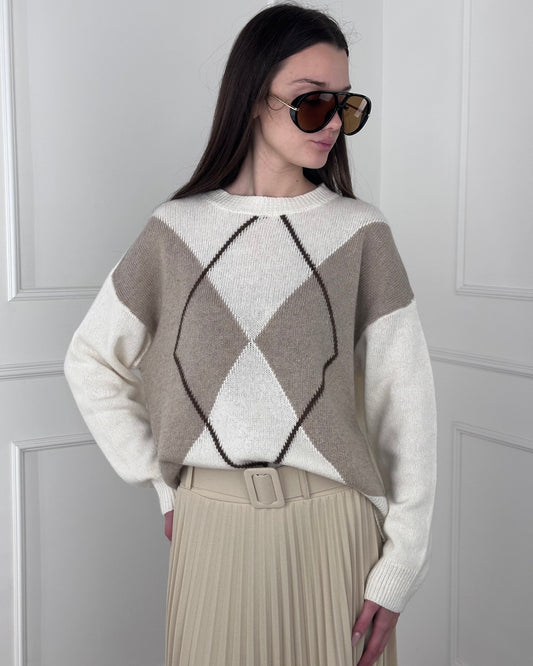 U206665 - BREND MAGLIA CON ROMBI