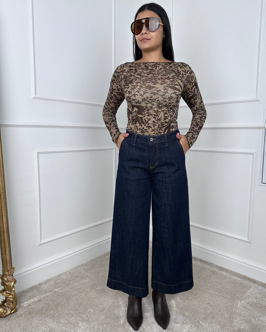 2482 - DENIM PALAZZO CROPPED