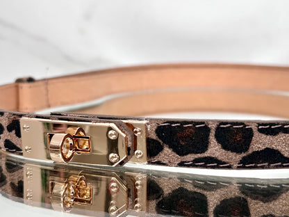 CNT435 CINTURA VERA PELLE REGOLABILE ANIMALIER