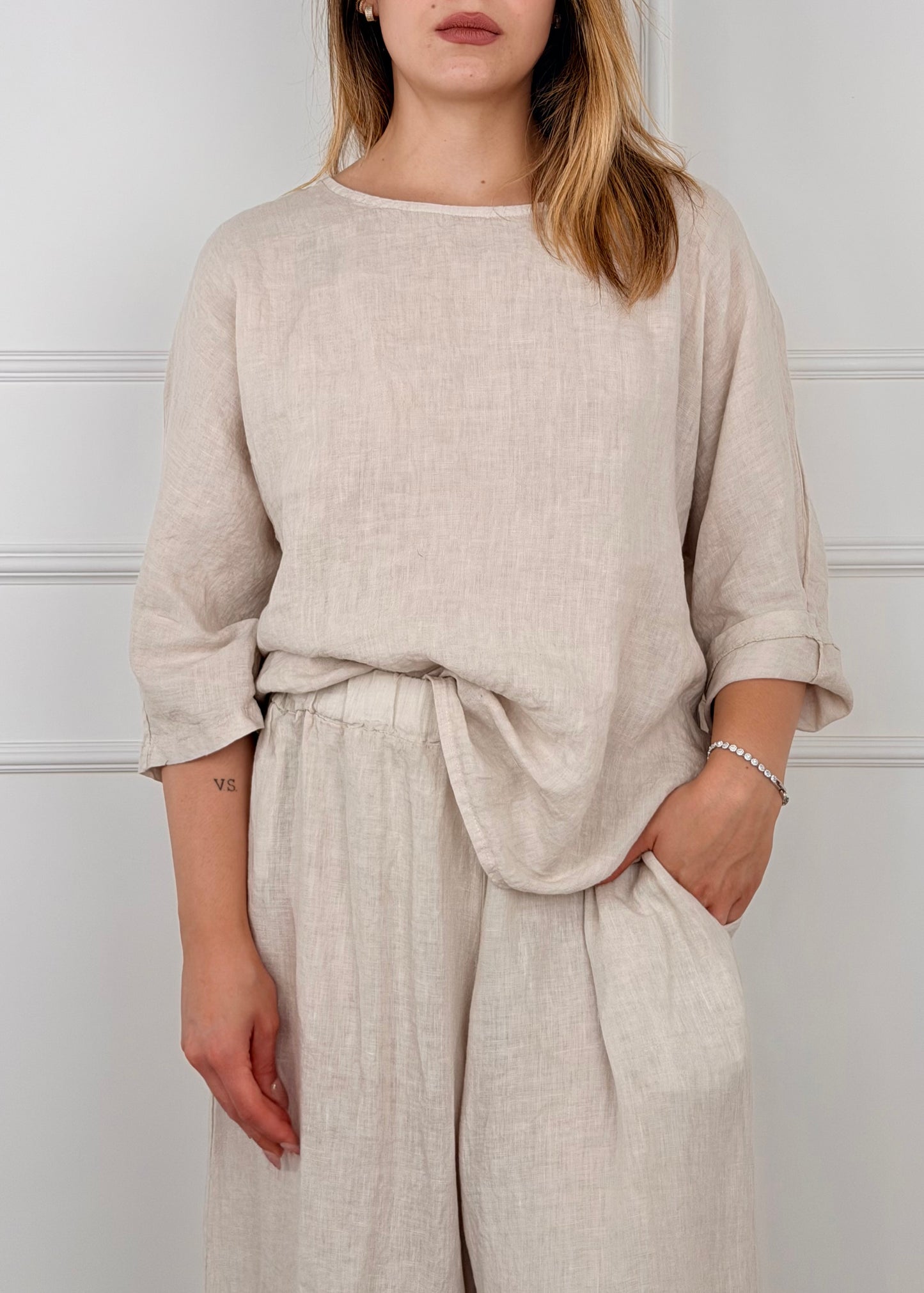 8182 - BLUSA IN LINO