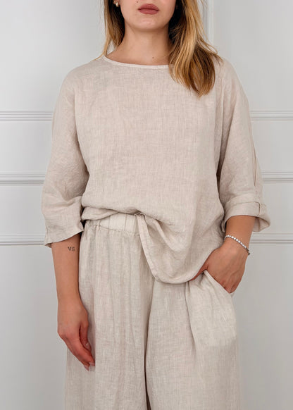 8182 - BLUSA IN LINO