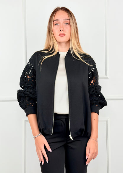 NA4417B -  MY-D BOMBER MANICA IN MACRAME'