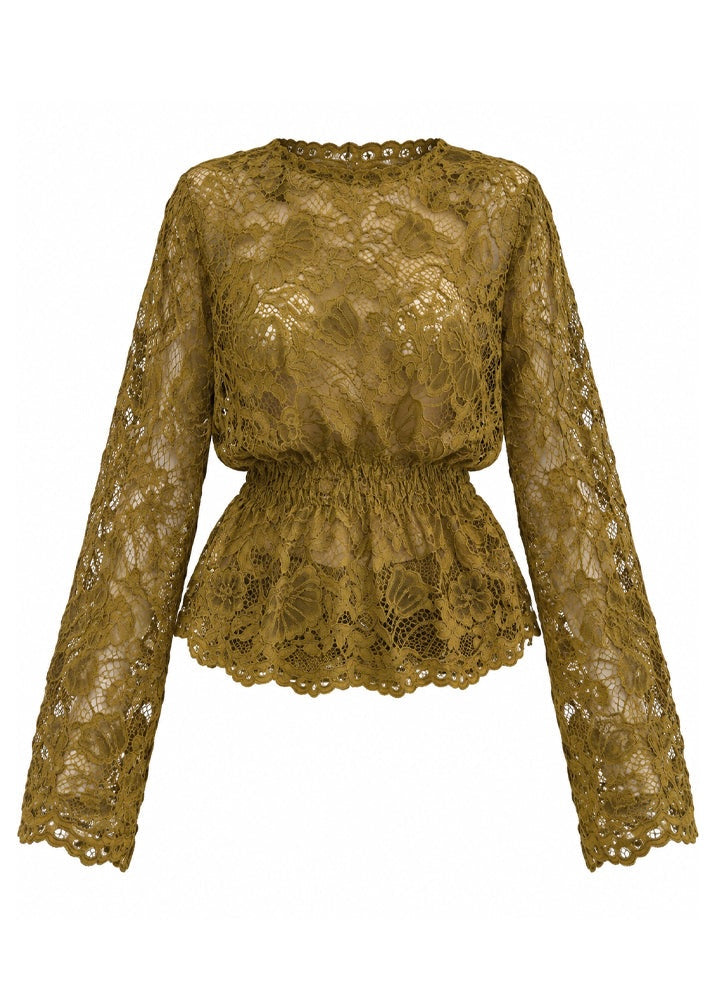 60146WF26 - GIORGIA & J. BLUSA IN PIZZO FLOREALE