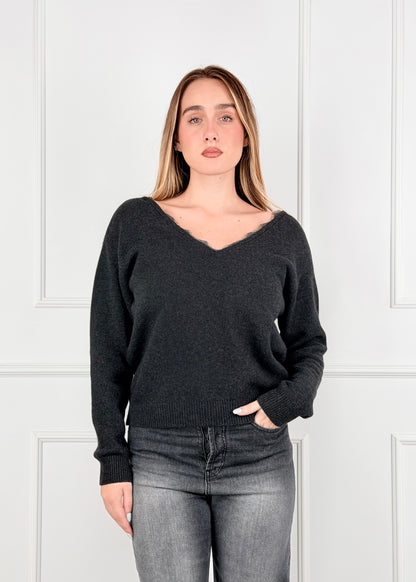 D82664 TENSIONE IN MAGLIA CON PIZZO