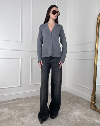 B4615122 - BREND GIACCA IN MAGLIA MISTO LANA