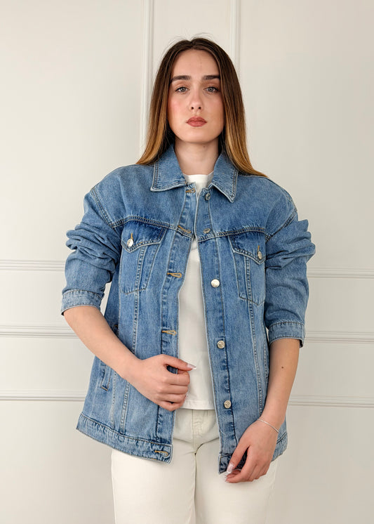 6167 - GIUBBOTTO IN DENIM LUNGO