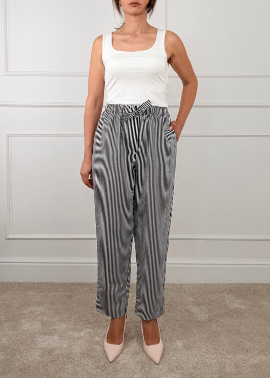 26P5290 - TENSIONE IN PANTALONE CARROT FATASIA RIGHE