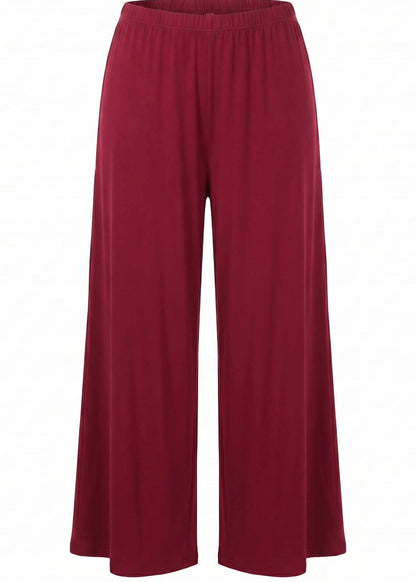 F63953 - BREND PANTALONE PALAZZO IN JERSEY DI VISCOSA