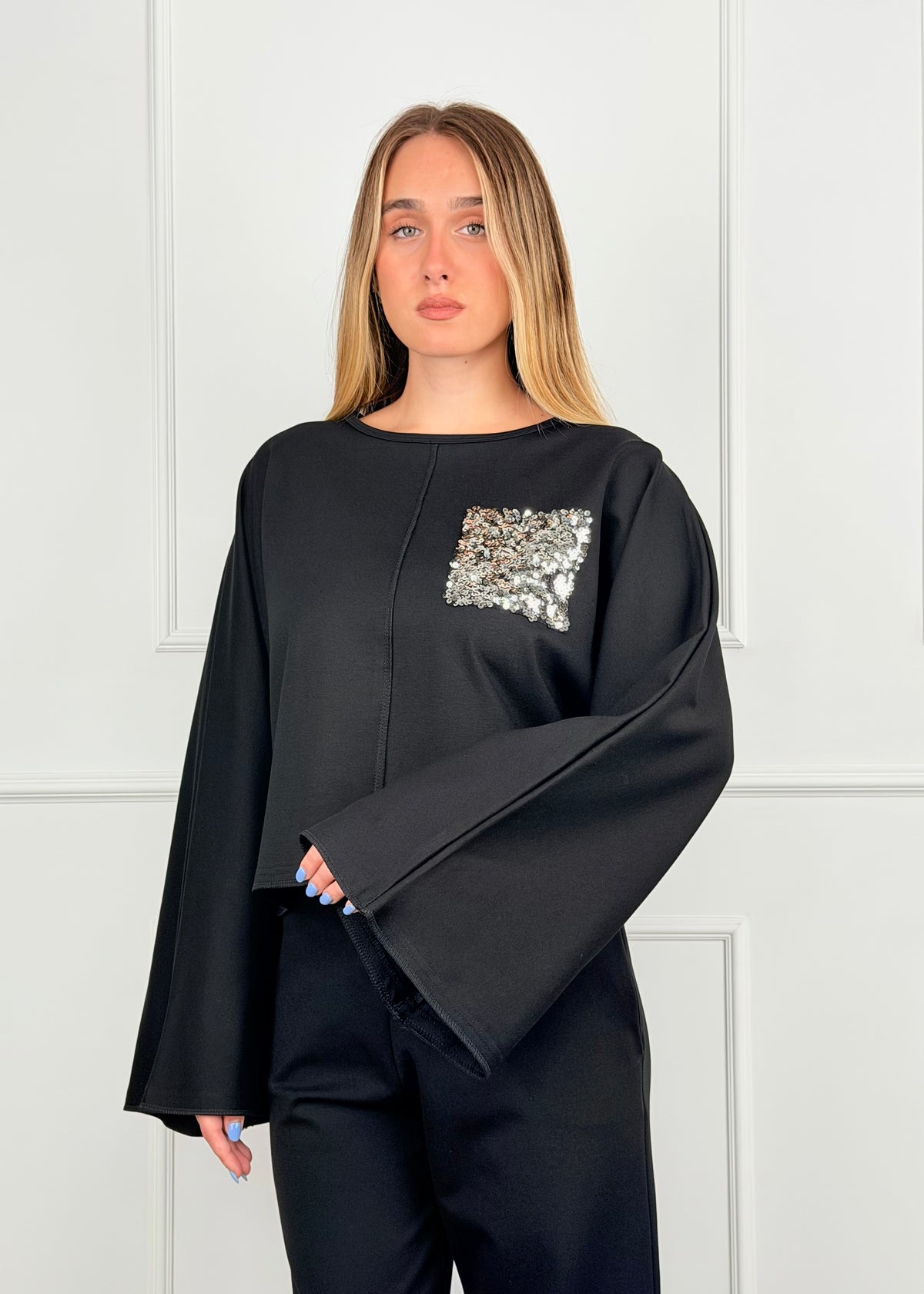 OG02458 - MY-D MAGLIA TASCA PAILLETTES