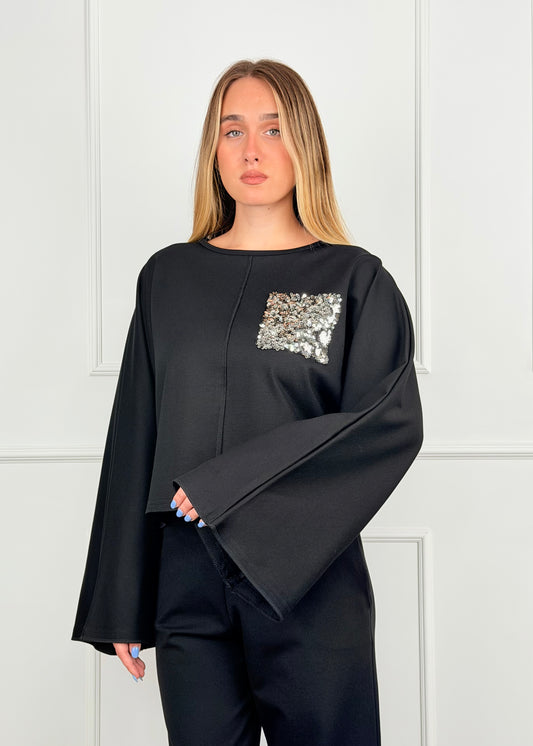 OG02458 - MY-D MAGLIA TASCA PAILLETTES