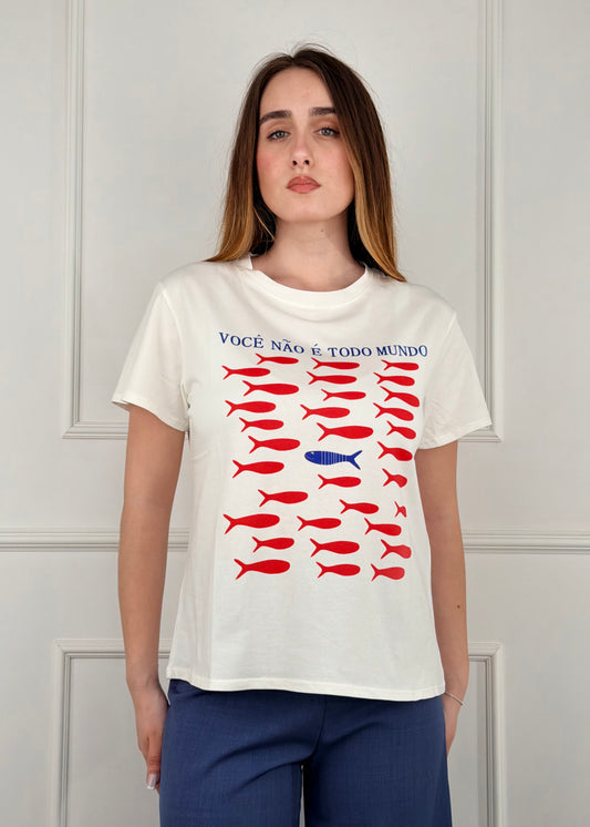 26178 - T-SHIRT MEZZA MANICA PESCIOLINI