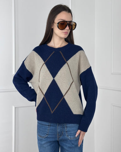 U206665 - BREND MAGLIA CON ROMBI