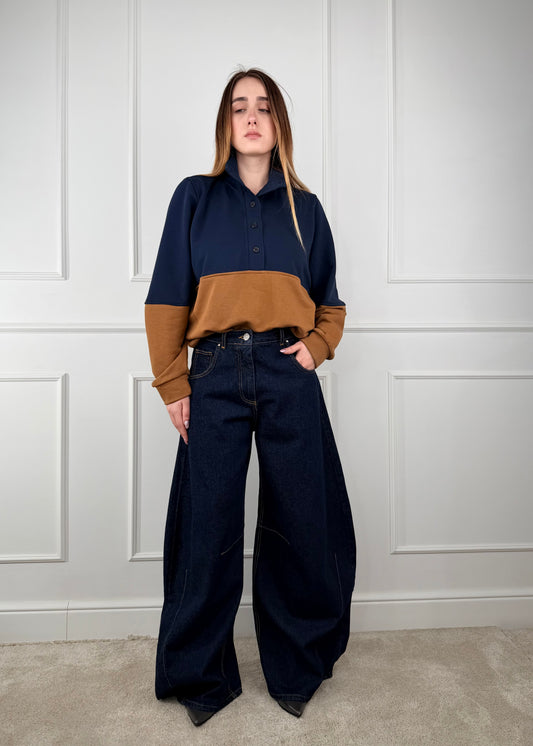 26M4390 - TENSIONE IN FELPA BICOLORE