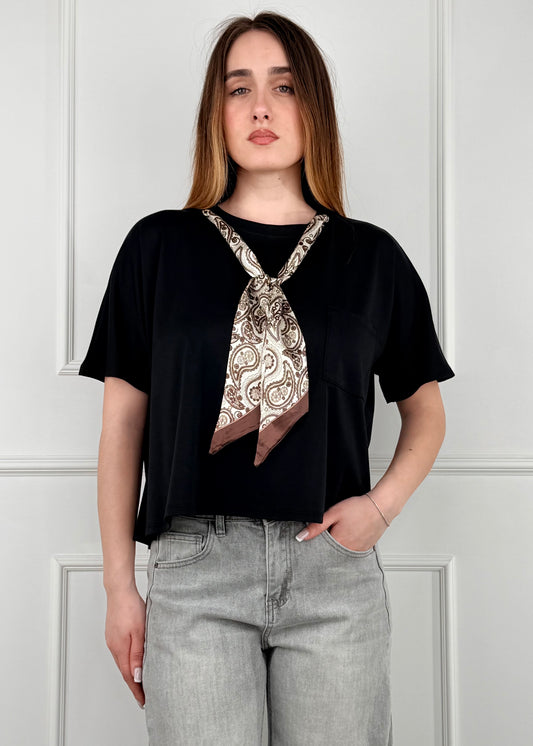 YM20570 - T-SHIRT CON FOULARD