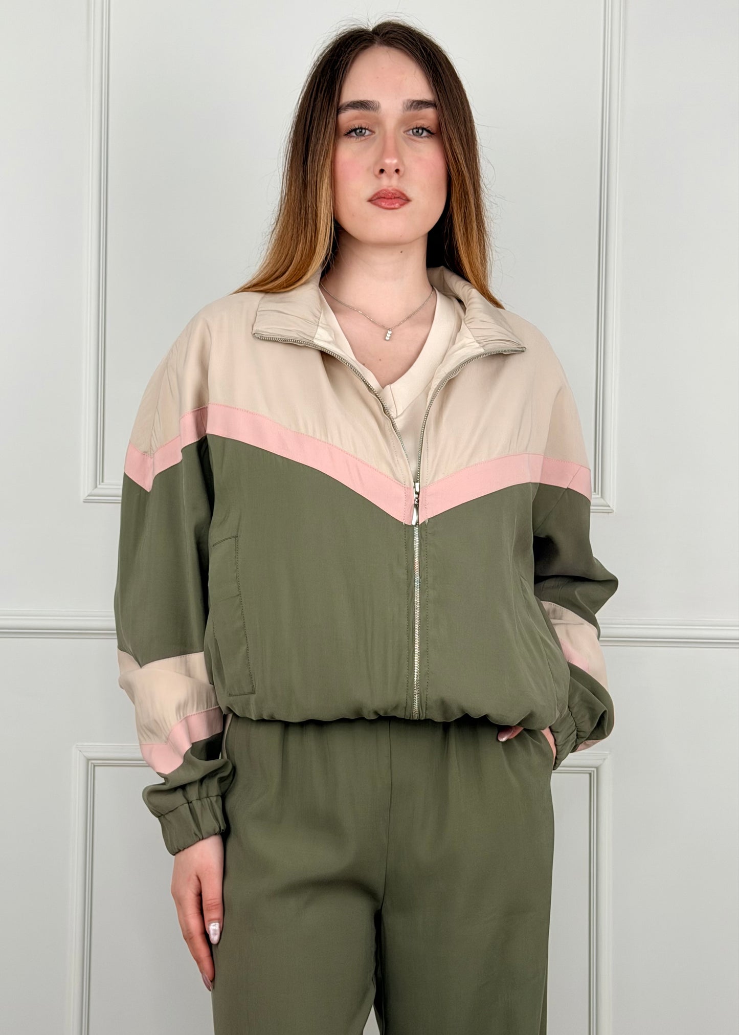 26B4568 - TENSIONE IN BOMBER IN CUPRO DI VISCOSA BIC