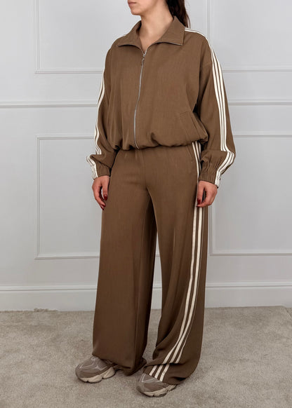 26B4050 - BOMBER CON BANDE SULLE MANICHE