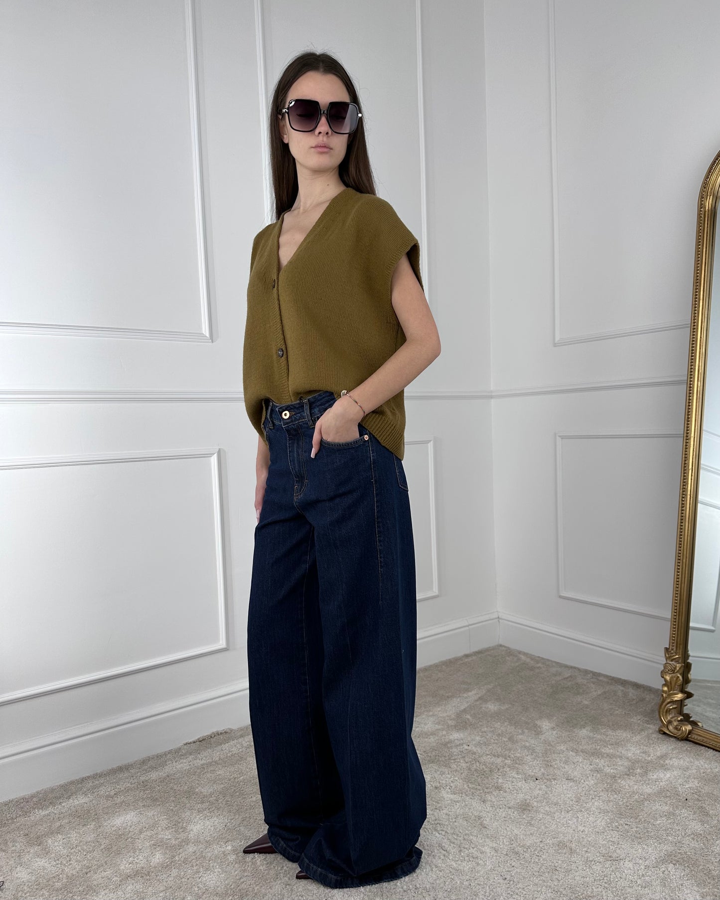 D80014 - TENSIONE IN GILET MISTO LANA & Cashmere