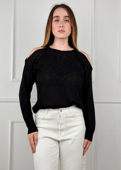 XL25234 - TENSIONE IN MAGLIA CUT OUT IN FILO DI VISC