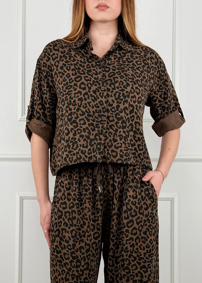 2101 - COMPLETO MACULATO CAMICIA CROP E PANTALONE