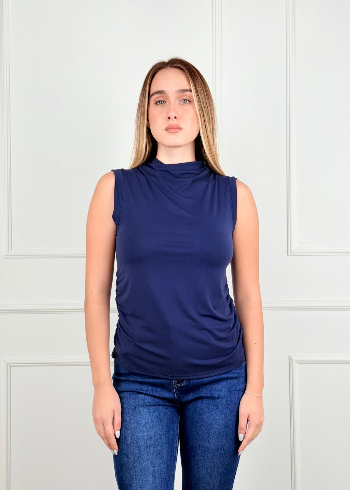 BI26614 - BI26614 MAGLIA CON DRAPPEGGIO LATERALE