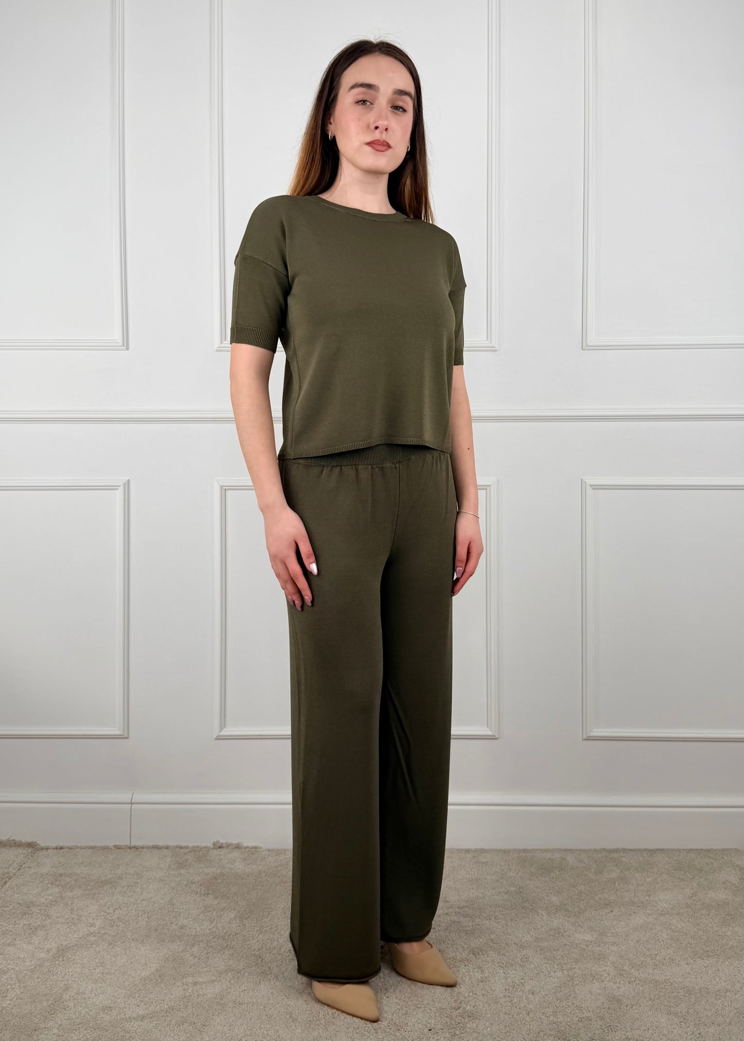 I92618 - BREND PANTALONE PALAZZO IN FILO DI VISCOSA