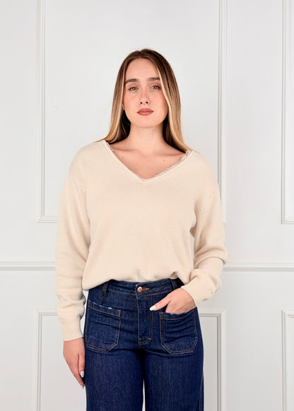 D82664 TENSIONE IN MAGLIA CON PIZZO