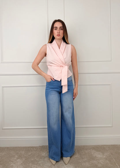 3D92114 - DENIM PALAZZO