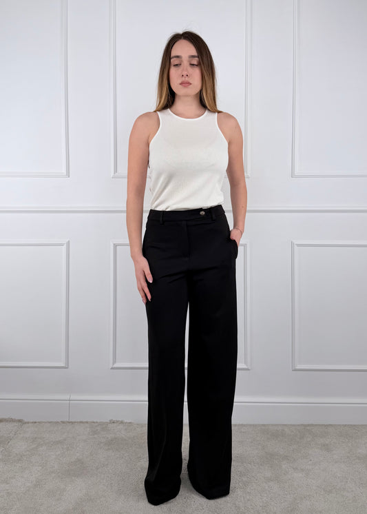 26P4440 - TENSIONE IN PANTALONE PALAZZO IN PUNTO MILANO