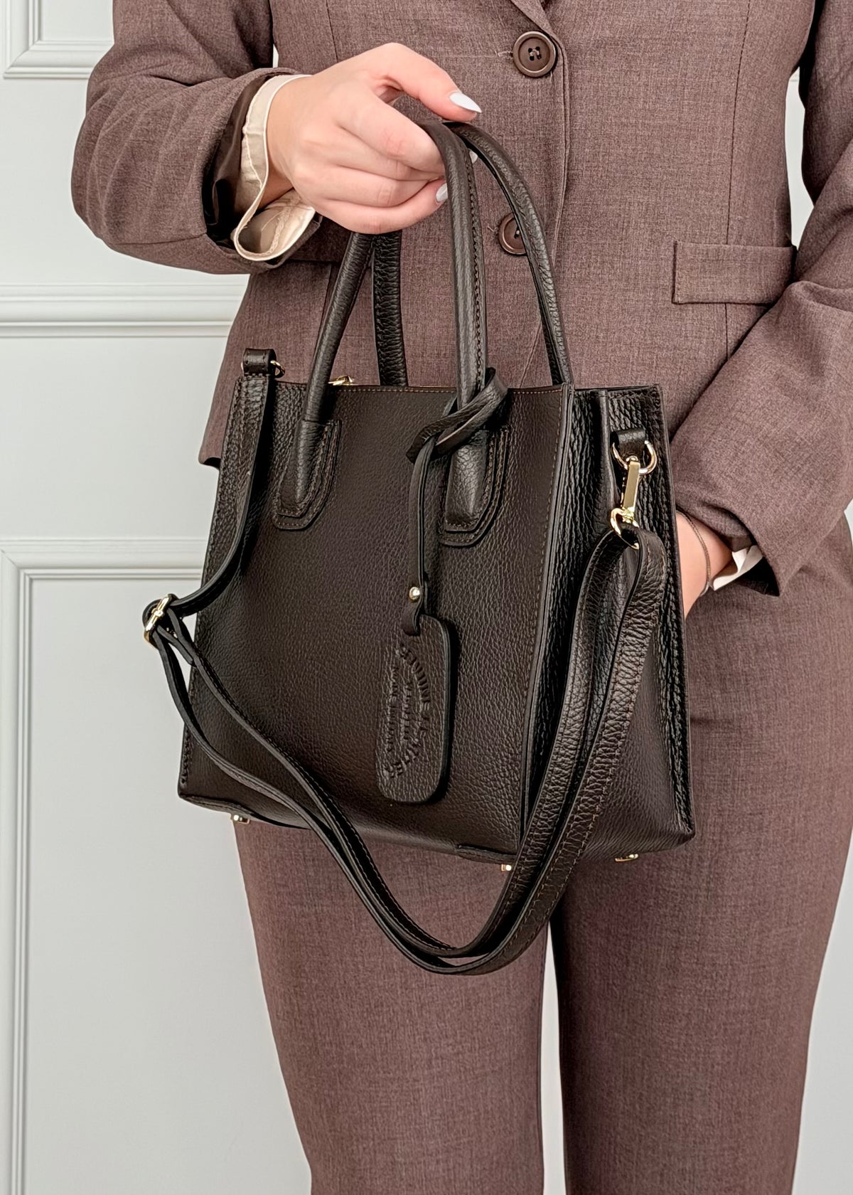 BRS • BORSA CARRIE VERA PELLE