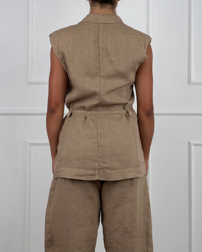 S25JE27 - GILET IN LINO