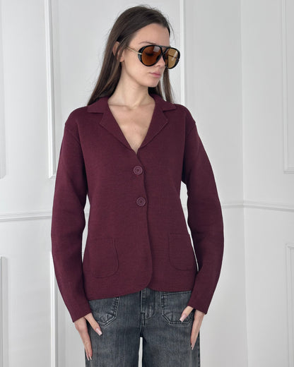 B4615122 - BREND GIACCA IN MAGLIA MISTO LANA