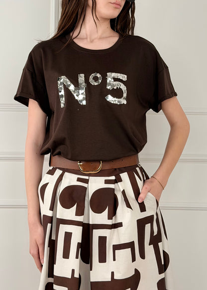 26M4894 - TENSIONE IN T-SHIRT N5 CON PAILLETTES