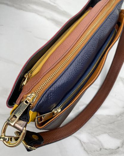 BRS432 BORSA POCKET IN VERA PELLE