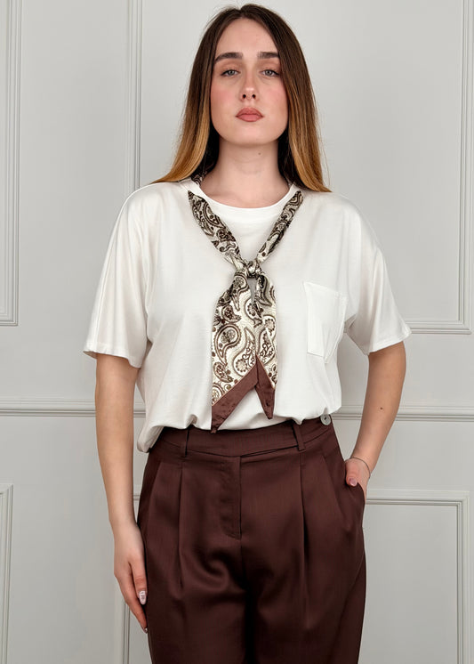 YM20570 - T-SHIRT CON FOULARD