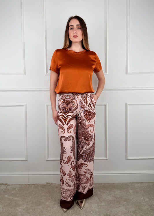 B32567 - BREND PANTALONE PALAZZO FANTASIA PAISLEY