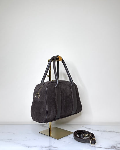 BRS5467 BORSA BAULETTO VERA PELLE SCAMOSCIATA