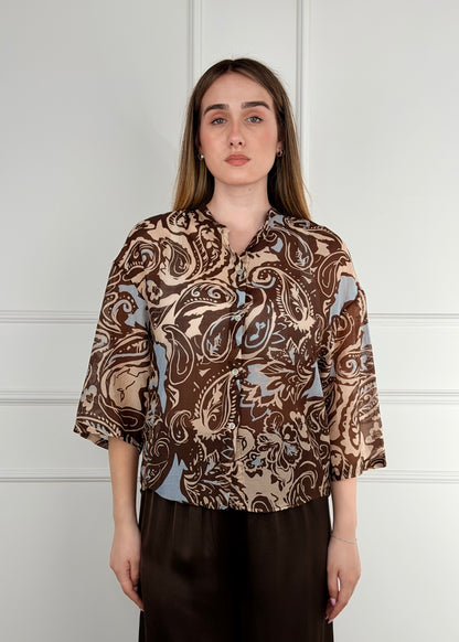 T2605 CAMICIA MISTO SETA E COTONE