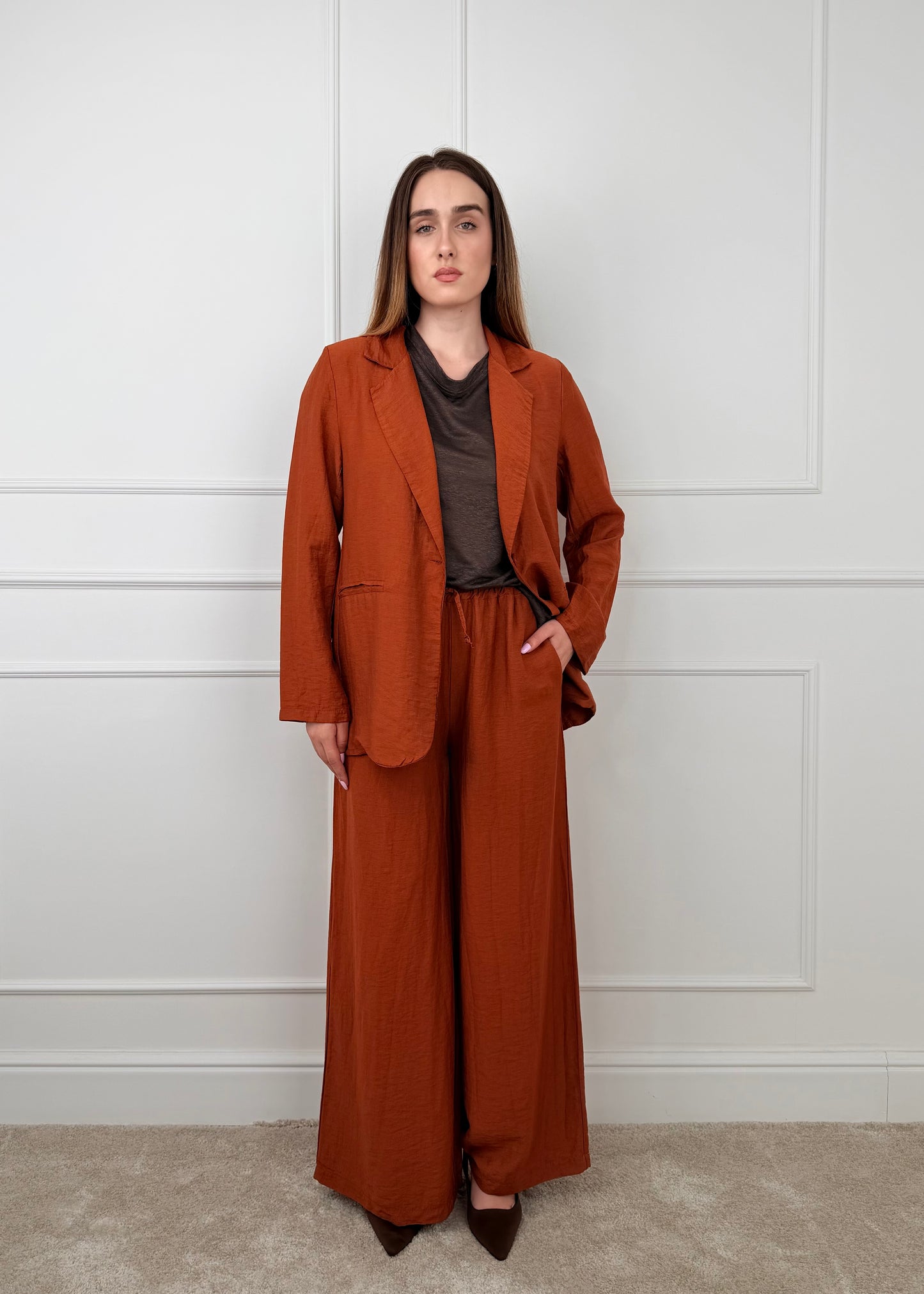 26300 - COMPLETO GIACCA E PANTALONE MISTO LINO