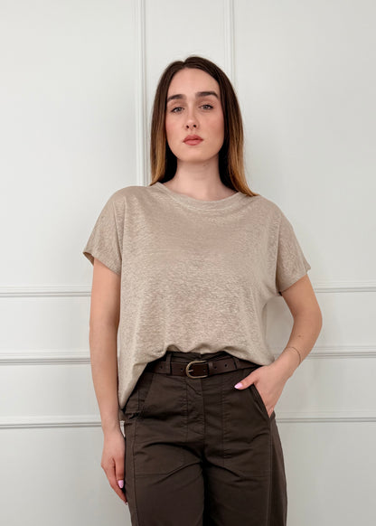 25169 - T-SHIRT VEDO NON VEDO PURO LINO