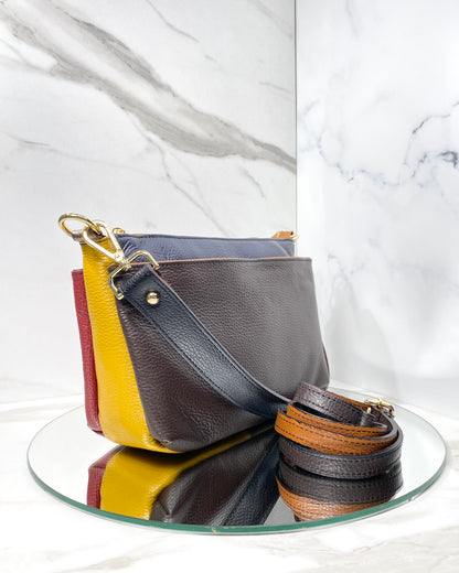 BRS432 BORSA POCKET IN VERA PELLE