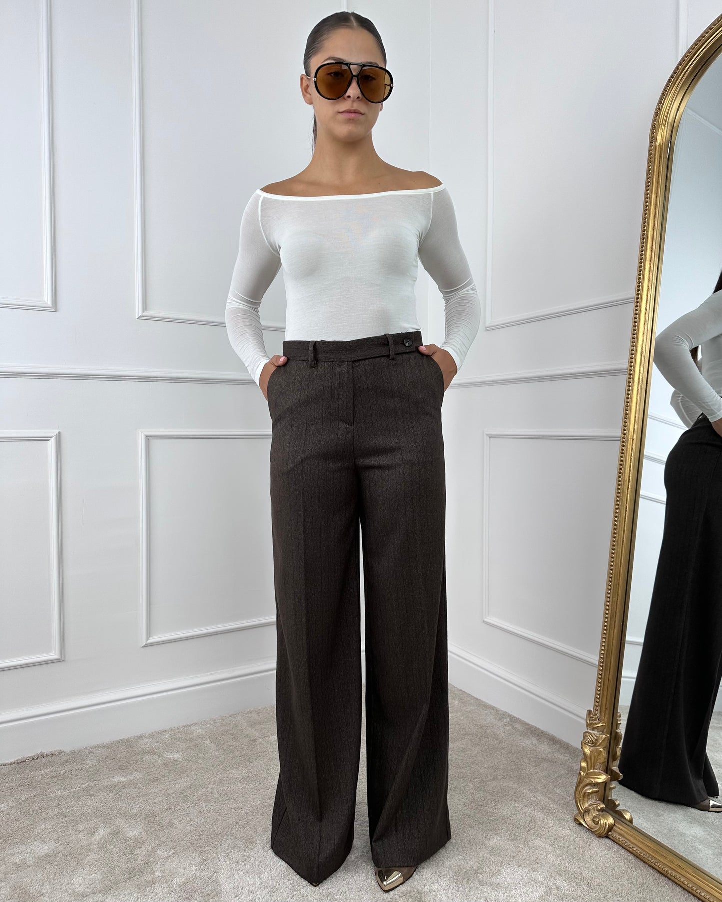 FDBY21885R23 - PANTALONE GESSATO