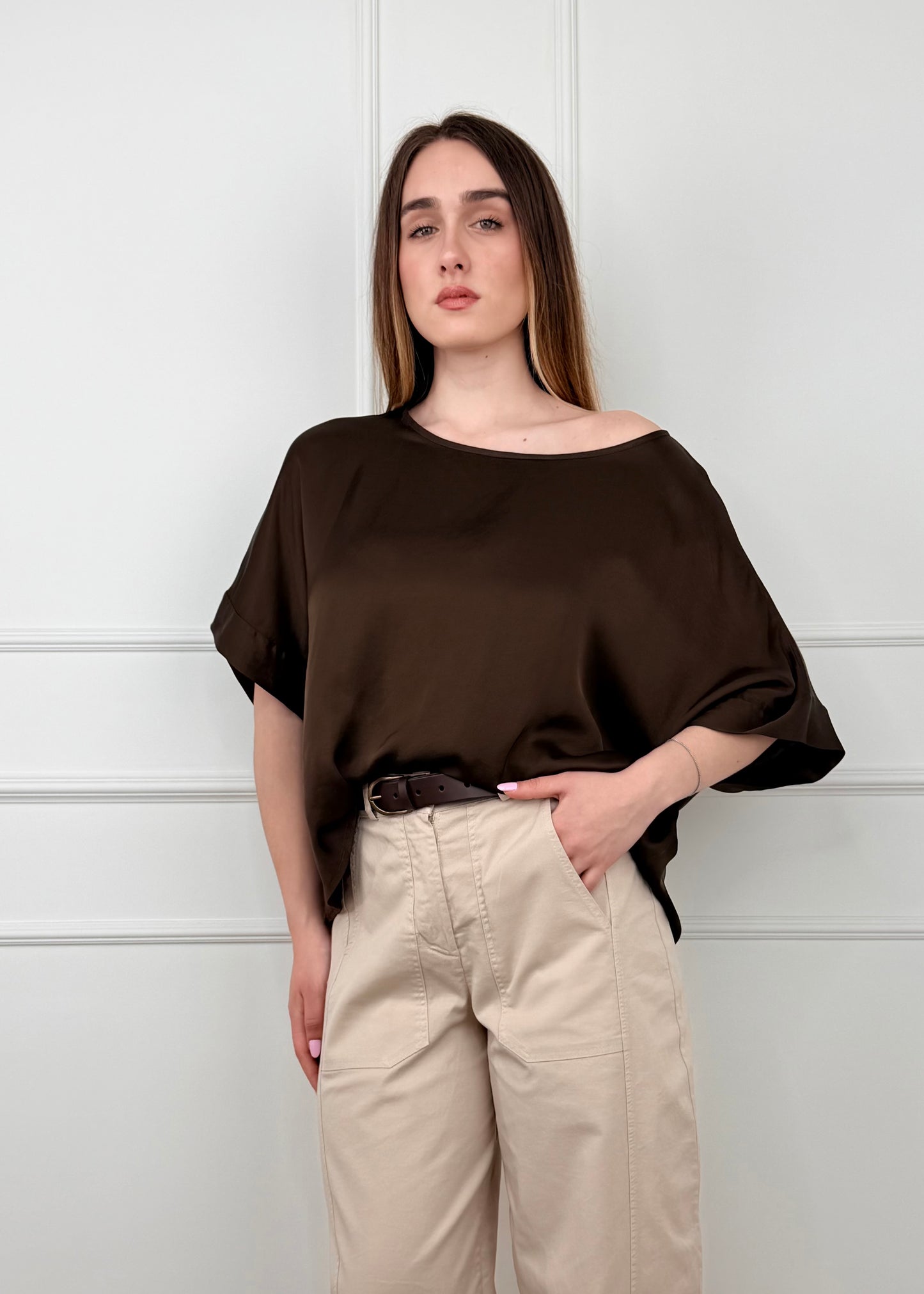 G434B05Q - TENSIONE IN BLUSA IN VISCOSA CON BOTTONI