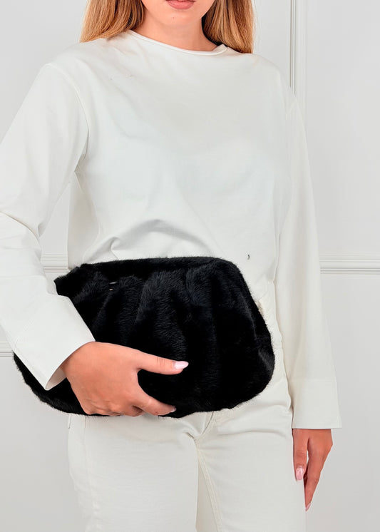 BRS89871 - BORSA CLUTCH IN PELLICCIA SINTETICA