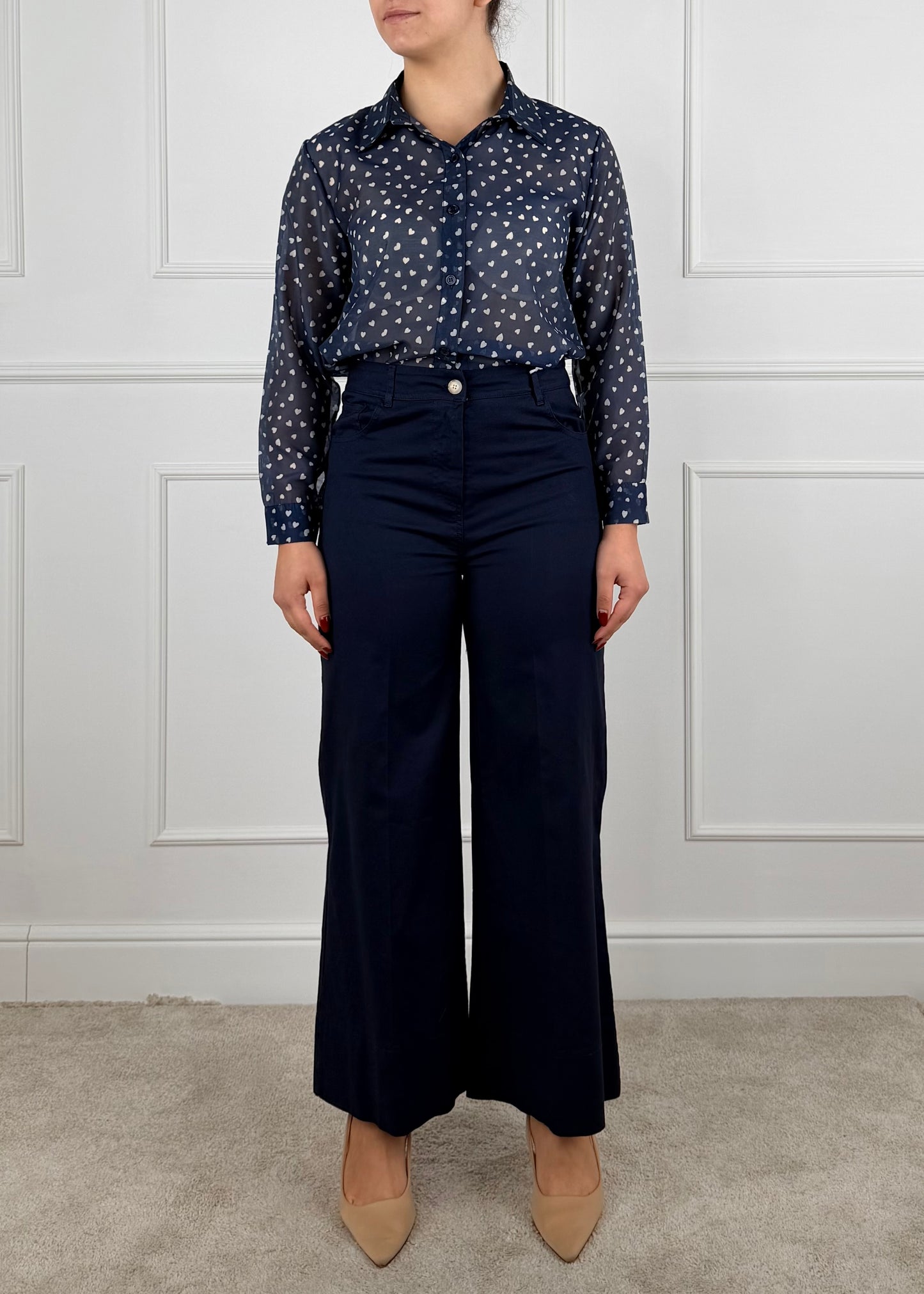00155 - PANTALONE PALAZZO CROPPED