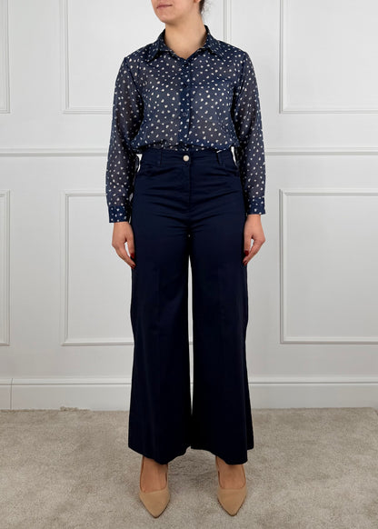 00155 - PANTALONE PALAZZO CROPPED